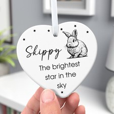 Rabbit Memorial Gifts Rabbit Memorial Plaque Remembrance Ornament With Gift Bag