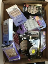 10 x Assorted Revlon Nailene False Nail Tip French Manicure Glitter Nails Tips