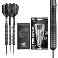 Target Darts Set Phil Taylor Power 8-Zero 3 Black 80% Tungsten Dart Steel Tip