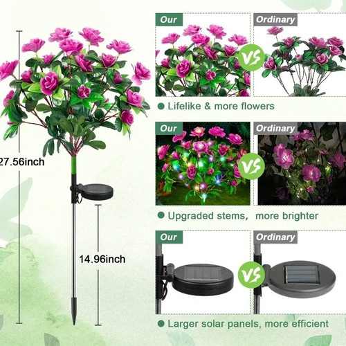 Led solar power flower - led,