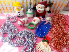 Bundle Christmas Tree Decorations Lots of Beads Party Balls Wrist Bands & Case