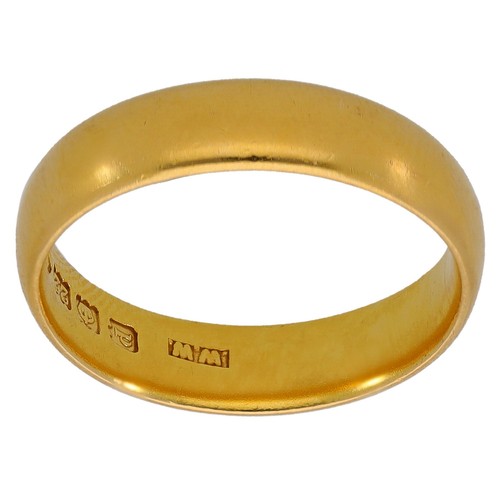 22ct gold ring - 22ct, wedding