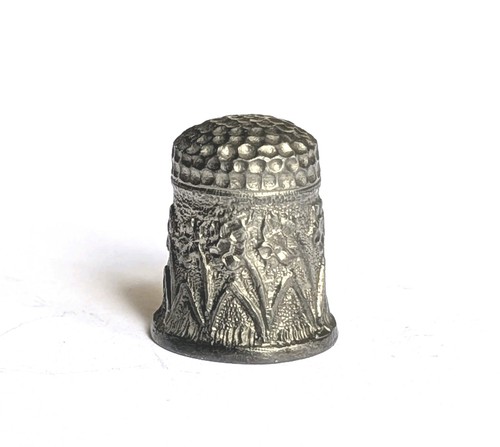 English pewter thimble vintage - thimble,