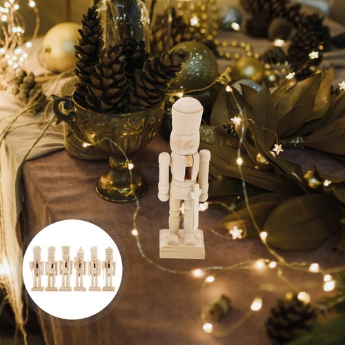 6pcs 12cm wooden nutcracker - 6pcs,