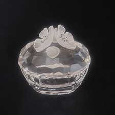 Swarovski Crystal OVAL FLOWER BOX  (1981 - 1990) - 010105 - RETIRED