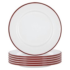 White Enamel Dinner Plates