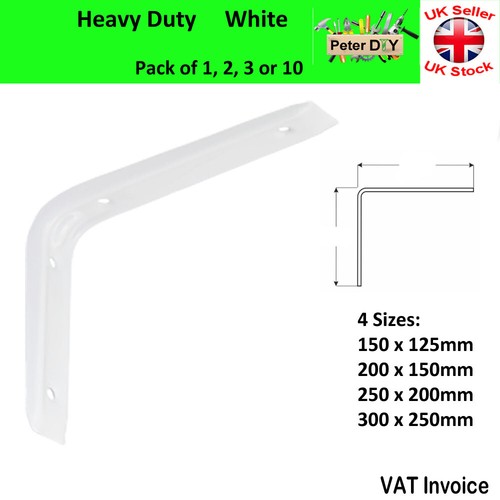 White shelf bracket reinforced - bracket,