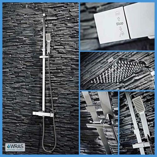 Milan chrome square rigid rain - square,