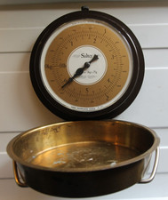Vintage Retro 1977 Salter Wall Mounted Kitchen Scales With Brass Pan