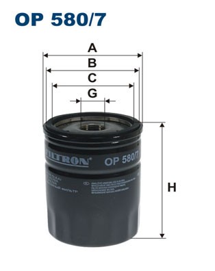 580 filtron oil filter - op,