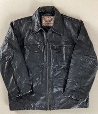 Akaso Heavy Leather Highwayman Jacket Biker Jacket Black Size 50