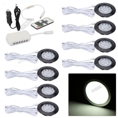 12v led recessed - 6x,