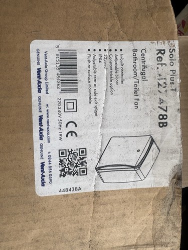 Vent axia fan solo - fan, plus