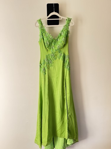 Vintage lime green beaded - vintage,