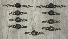 9x Vintage Antique Brass