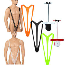 Mens Mankini Bodysuit Fishnet