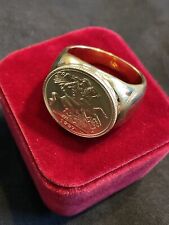 gold Plated Full Sovereign Ring 