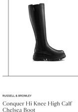 Russell & Bromley conquer Hi Knee High Calf Chelsea Boot Uk 7