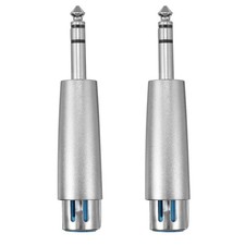 2PCS 6.35mm to Adapter 1/4 inch Male to 3 Female Audio Converter