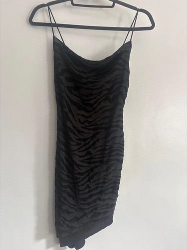 Motel rocks black velvet zebra - black,