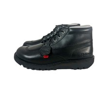 Kickers Kick High Boots Black Mens 10 Leather Ankle New