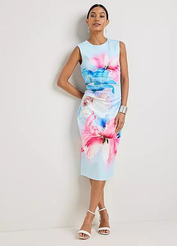 Kaleidoscope blue floral print - blue,