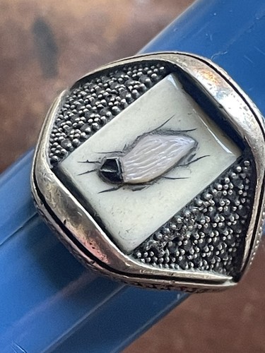 Silver shibayama ring stunning - shibayama,