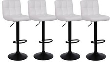 4 X White Bar Stools Breakfast