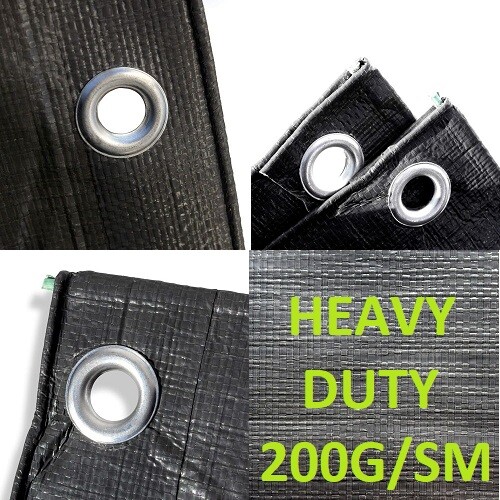 Grey waterproof tarp sheet - grey,