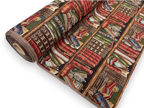 Library book fabric - library,
