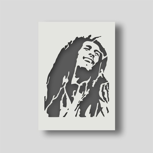 Bob marley stencil - for, wall