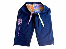 Canterbury Uglies Women's Vintage Navy Blue Purple 3/4 Tracksuit Pants - Size 14