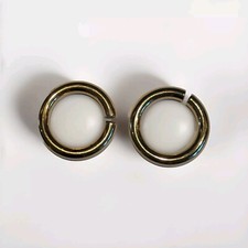 EAR WEIGHTS Hoops. Lobe Gauges Ear Stretchers GOLD 6MM Circular Surgical Steel
