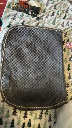 Grey velvet quilted horse - velvet,