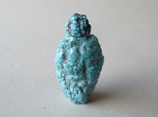 UNUSUAL OLD CHINESE GENUINE TURQUOISE PEBBLE SNUFF BOTTLE