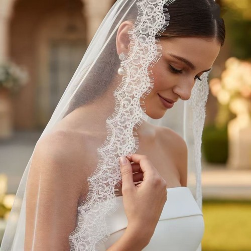 Bridal wedding veil - wedding, eyelash