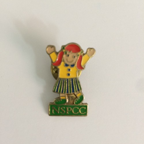 Nspcc girl pin badge metal - girl,