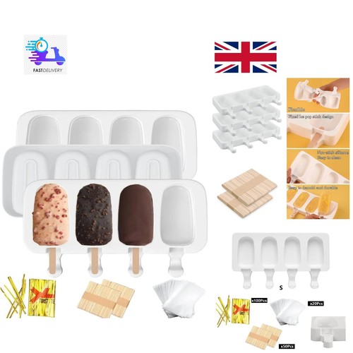 4pcs large silicone - silicone, popsicle