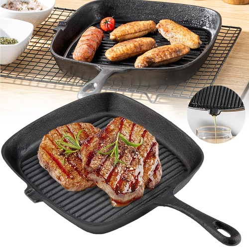 24cm cast iron grill - cast, frying