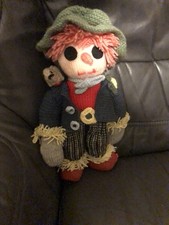 Hand Knitted Scarecrow Unique