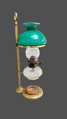 Antique brass student lamp - antique,