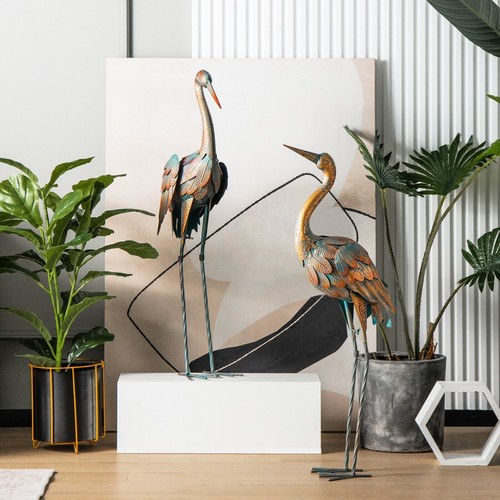 Art 2pcs crane - garden, statue
