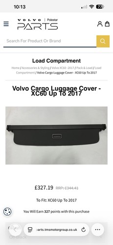 Volvo xc60 mark - ii, cargo
