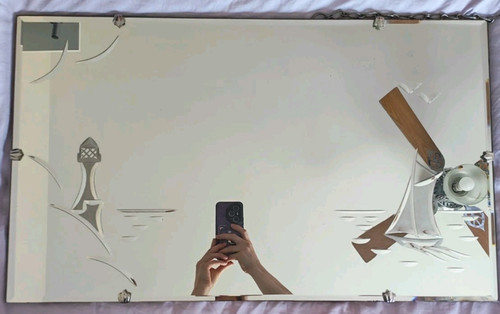 Vintage mid century - mid, etched