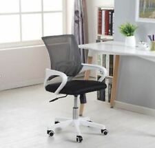 Luxury Computer Office Mesh Chair Adjustable Seat Height Control - Black White