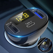 3 Port USB Car Fast Charging Type-C Safe Charger Adapter Accessories Universal