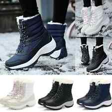 Womens Waterproof Snow Ankle Boots Ladies Winter Warm Fur Lined Shoes Size