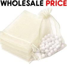 100-500Pcs Organza Gift Bags Wedding Party Favour Xmas Jewellery Candy Pouches