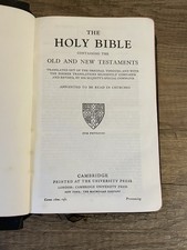 Preloved Large 1938 Holy Bible Old & New Testament Gilt edged pages