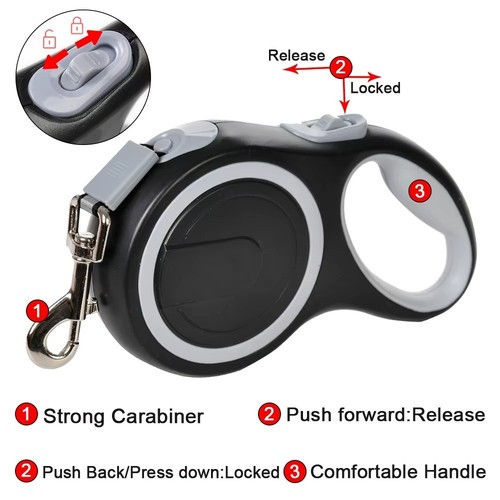 Retractable dog leash nylon - retractable,